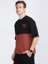 Load image into Gallery viewer, Over Sized T shirt - Black,Tan