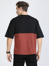 Load image into Gallery viewer, Over Sized T shirt - Black,Tan