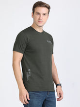 Load image into Gallery viewer, Round Neck Printed T Shirt - M Green