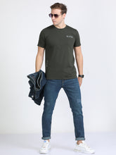 Load image into Gallery viewer, Round Neck Printed T Shirt - M Green