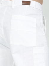 Load image into Gallery viewer, Linen Cargo Baggy Pant - White
