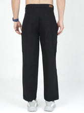 Load image into Gallery viewer, Linen Cargo Baggy Pant - Black