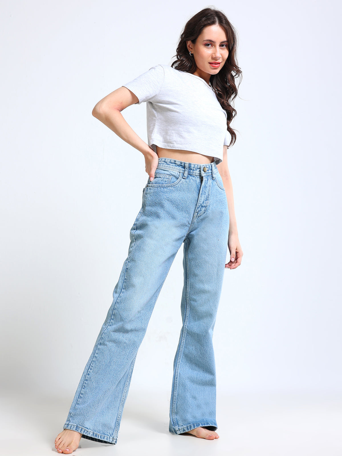 BLUE BOOT CUT WOMEN