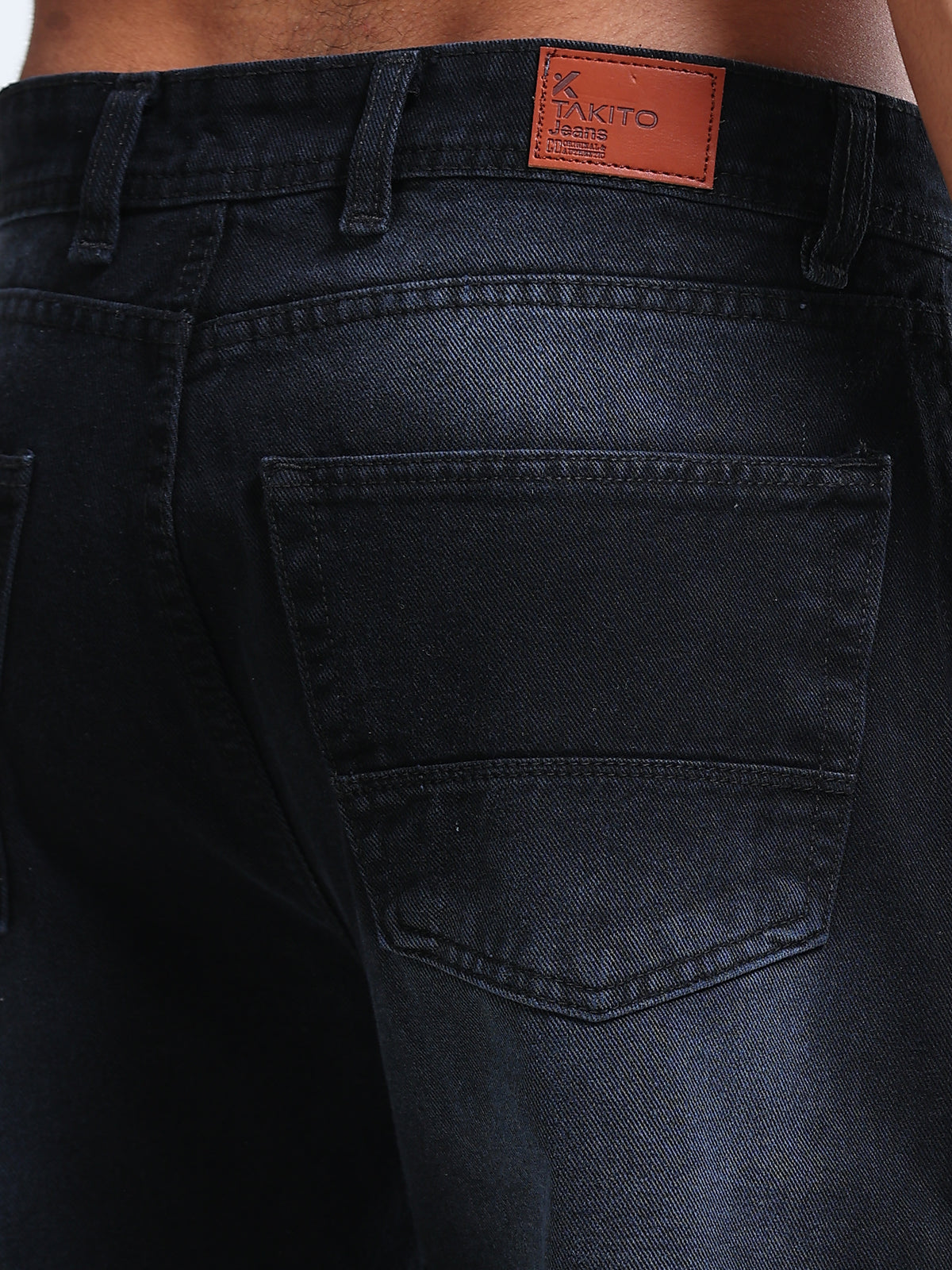 BLACK WITH BLUE SHADE STRAIGHT FIT MEN