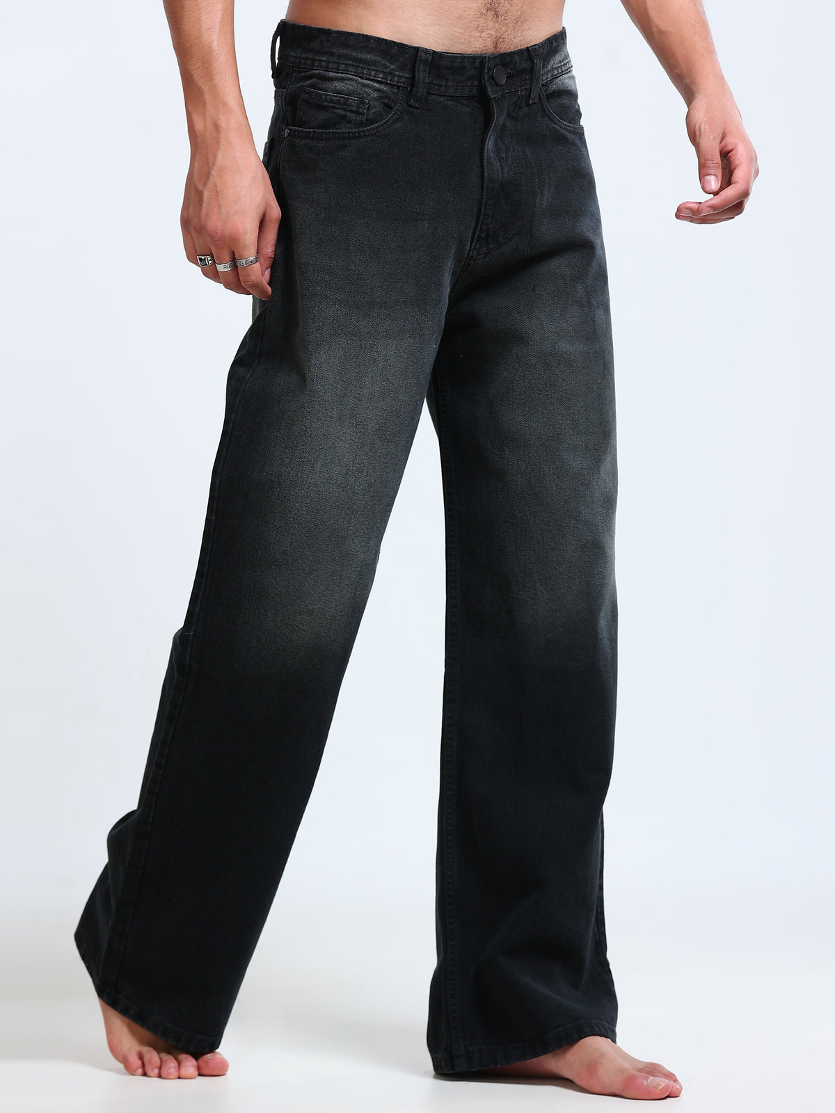 BLACK WITH GOLDEN SHADE BAGGY MEN