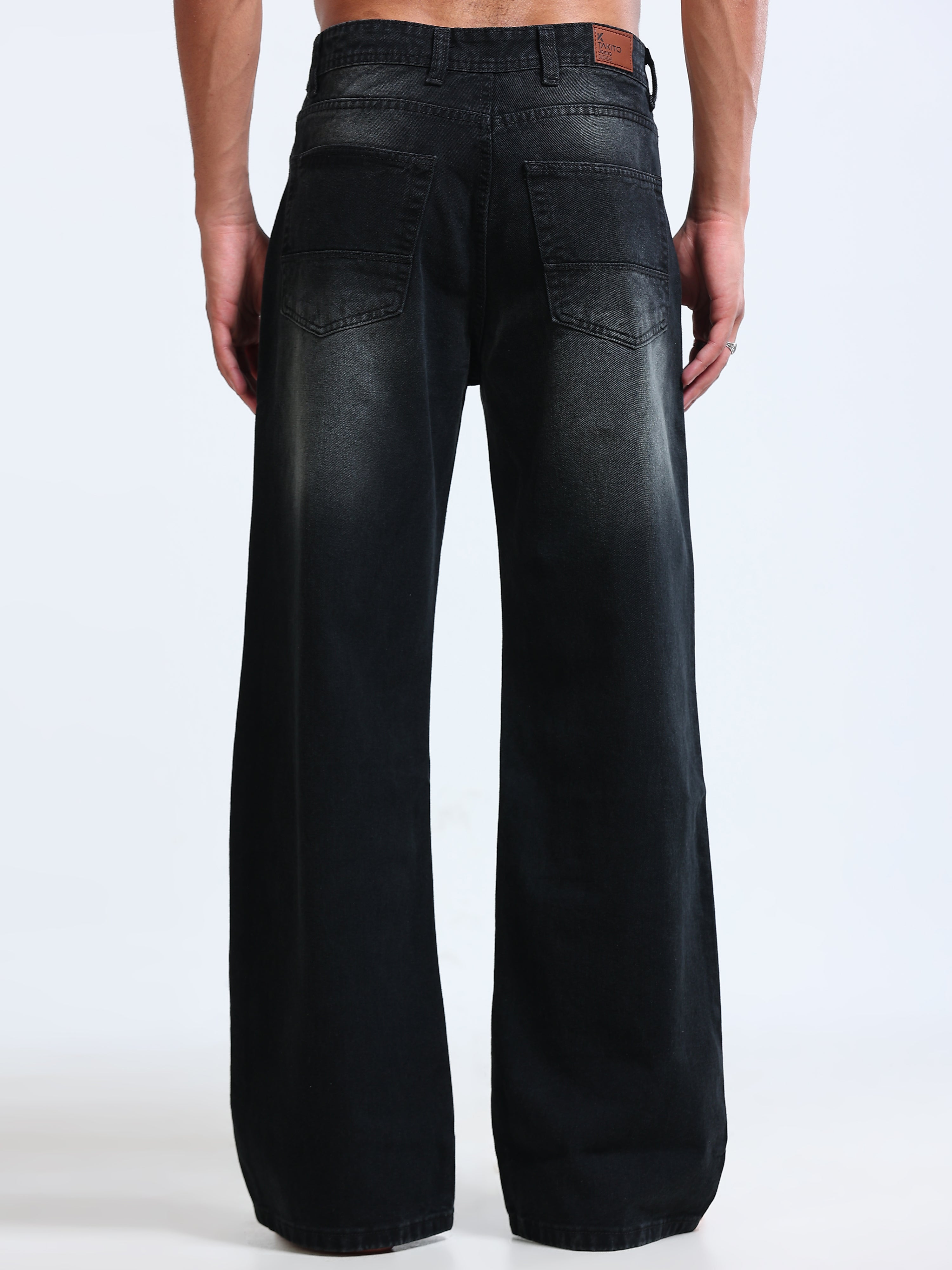 BLACK WITH GOLDEN SHADE BAGGY MEN