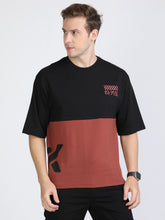 Load image into Gallery viewer, Over Sized T shirt - Black,Tan