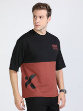 Load image into Gallery viewer, Over Sized T shirt - Black,Tan