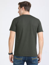 Load image into Gallery viewer, Round Neck Printed T Shirt - M Green