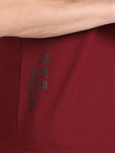 Load image into Gallery viewer, Round Neck Printed T Shirt - Maroon