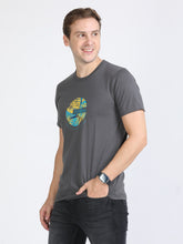 Load image into Gallery viewer, Round Neck Printed T Shirt - Ash