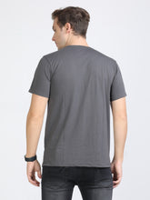 Load image into Gallery viewer, Round Neck Printed T Shirt - Ash