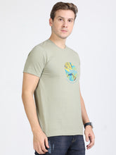 Load image into Gallery viewer, Round Neck Printed T Shirt - Olive
