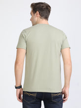 Load image into Gallery viewer, Round Neck Printed T Shirt - Olive