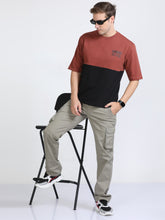 Load image into Gallery viewer, Over Sized T shirt- Tan, Black