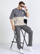 Load image into Gallery viewer, Over Sized T shirt- Grey, Cream