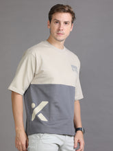 Load image into Gallery viewer, Over Sized T shirt- Cream, Grey