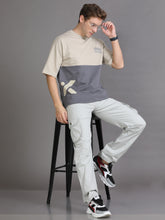 Load image into Gallery viewer, Over Sized T shirt- Cream, Grey