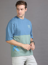 Load image into Gallery viewer, Over Sized T shirt- Sky Blue, Olive