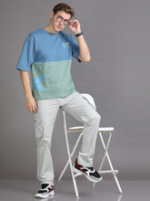 Load image into Gallery viewer, Over Sized T shirt- Sky Blue, Olive