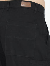 Load image into Gallery viewer, Linen Cargo Baggy Pant - Black